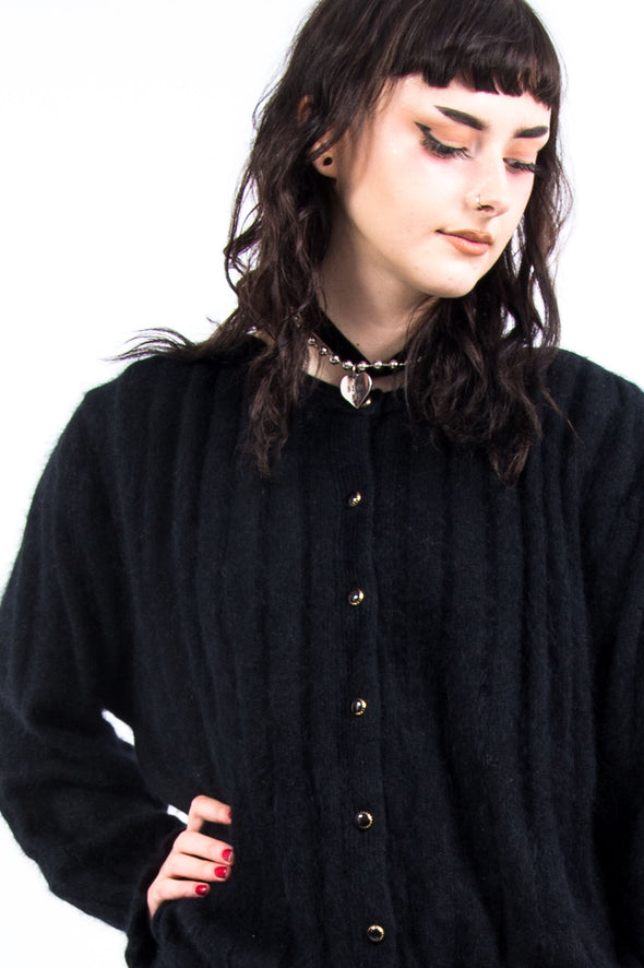 Vintage 90's Fuzzy Knit Cardigan