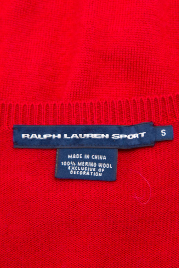Vintage Ralph Lauren Red Cardigan