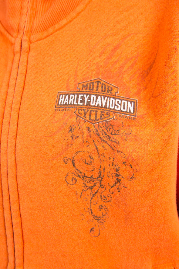 Vintage 90's Orange Harley Davidson Texas Jacket