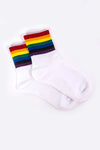 Rainbow Striped Tube Socks