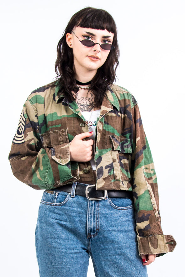 Vintage 90's Cropped Army Jacket