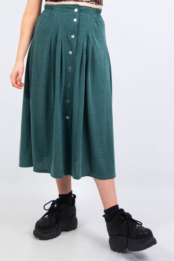 Vintage 90's Green Midi Skirt