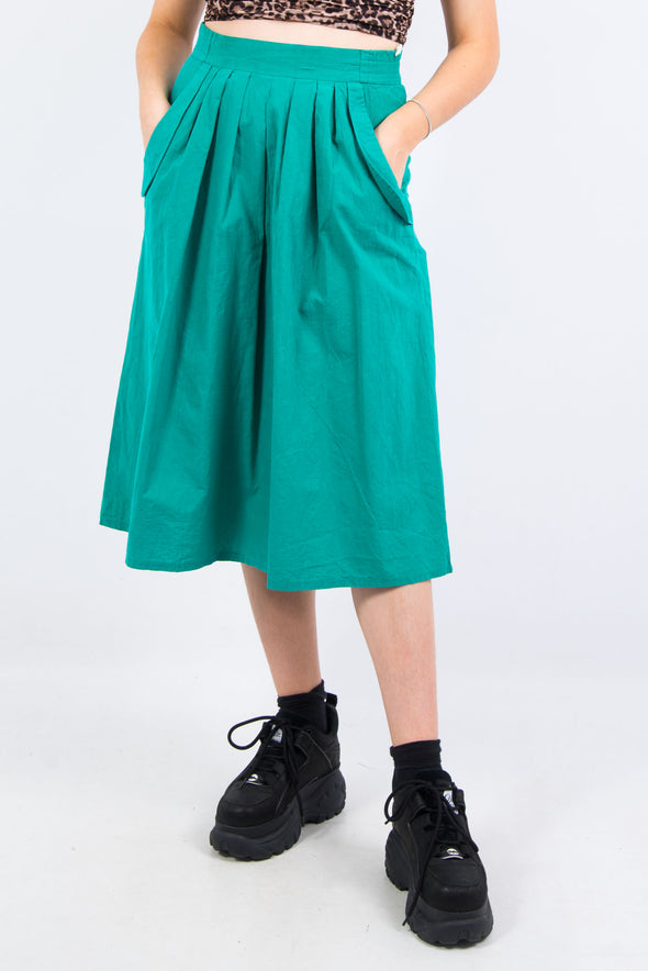 Vintage 90's Green Midi Skirt