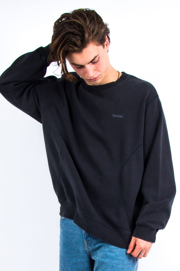 00's Vintage Black Reebok Sweatshirt