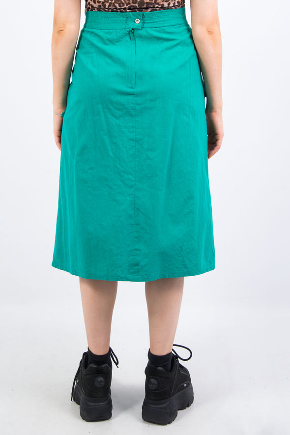 Vintage 90's Green Midi Skirt