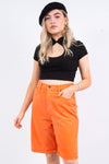 Vintage 90's Orange Denim Mom Shorts