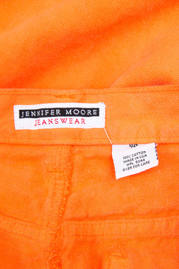 Vintage 90's Orange Denim Mom Shorts