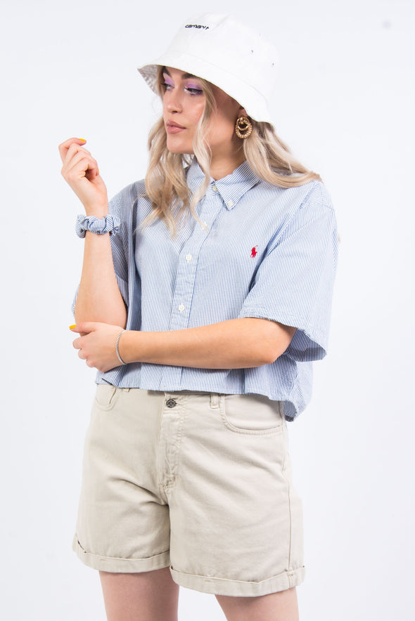Ralph Lauren Crop Shirt with Matching Scunchie
