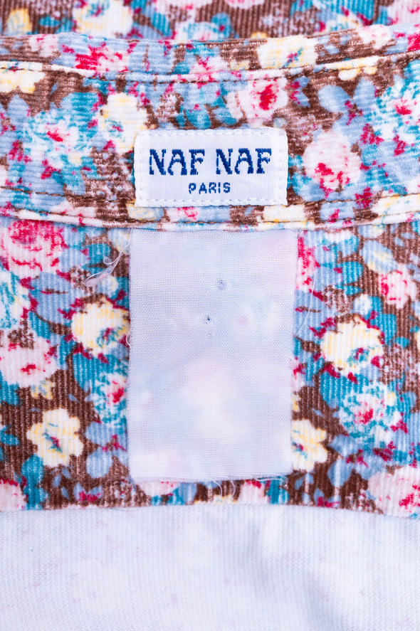 Vintage 90's Naf Naf Floral Corduroy Shirt