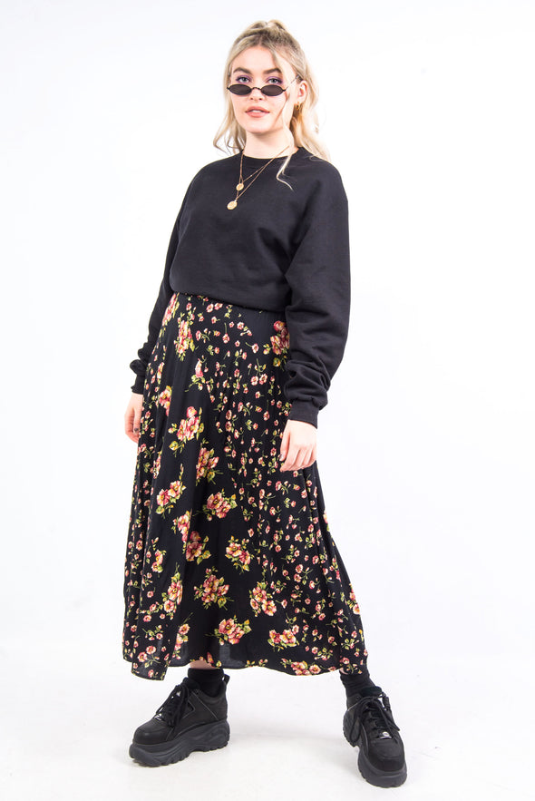 Vintage 90's Floral Maxi Skirt
