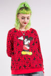Vintage Red Disney Mickey Mouse Sweatshirt