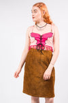 Vintage Suede Western Style Skirt