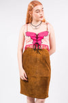 Vintage Suede Western Style Skirt