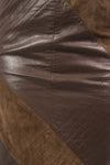 Vintage Brown Leather & Suede Skirt