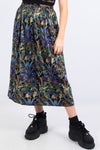 Vintage 90's Grunge Patterned Midi Skirt