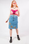 Vintage 90's Denim Western Skirt