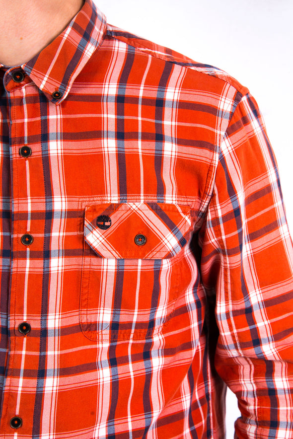 Timberland Orange Check Shirt