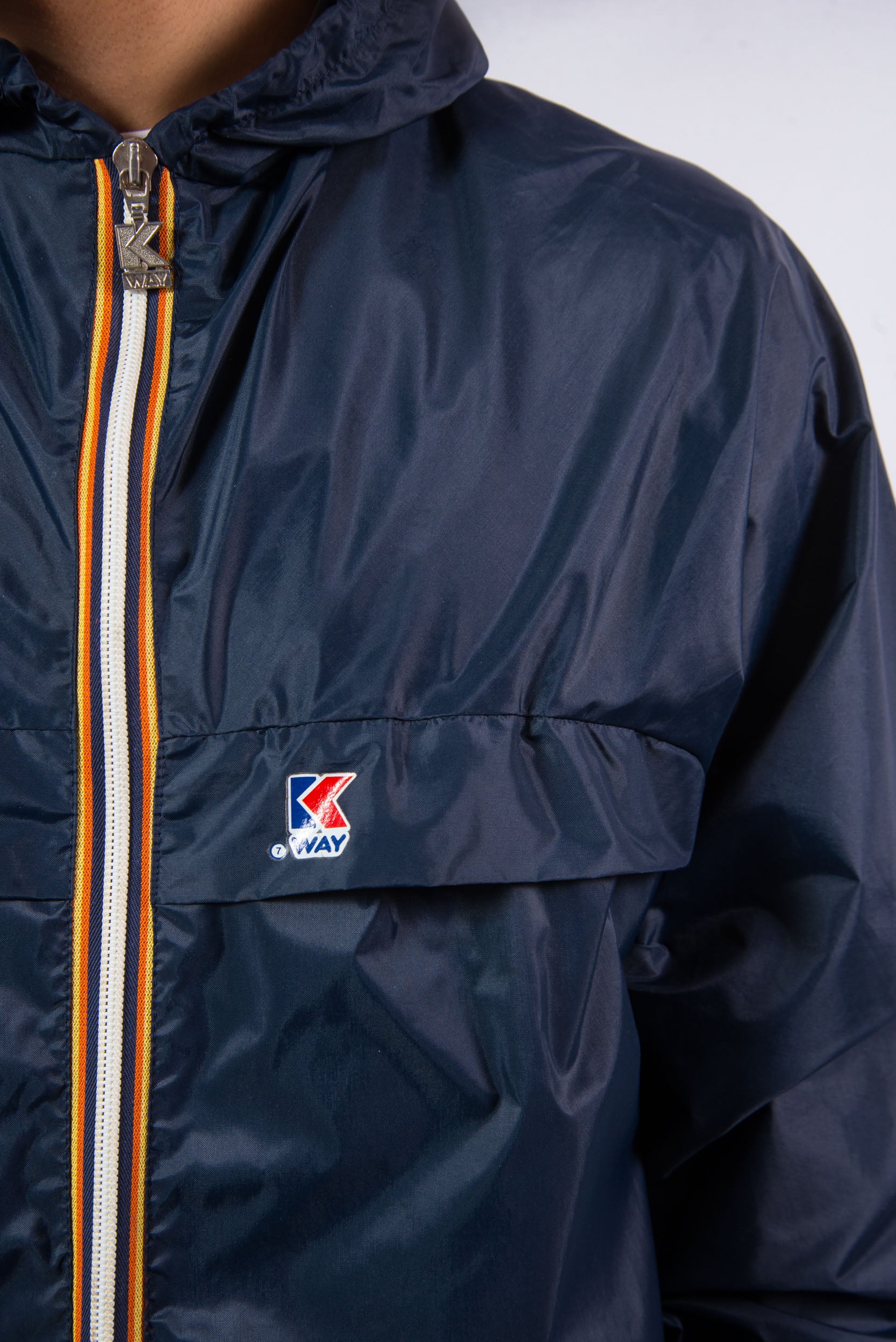 Vintage années 90 K-WAY veste de pluie slip veste XL coupe-vent - France Vintage années 90 K-WAY veste de pluie slip veste XL coupe-vent - France