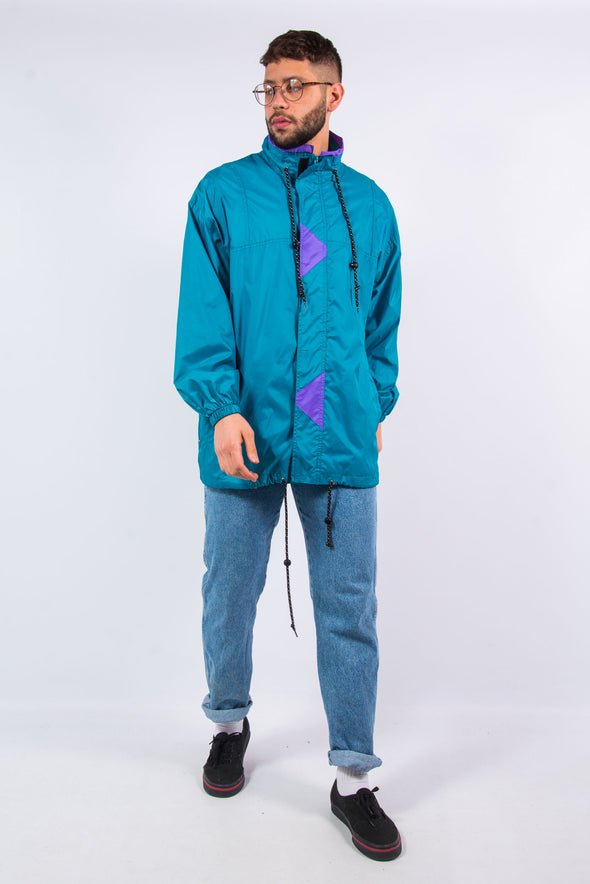 90's Vintage Colour Block Waterproof Cagoule Jacket