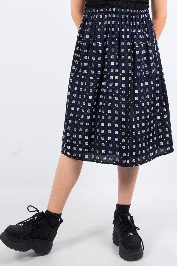 Vintage 90's Geometric Midi Skirt