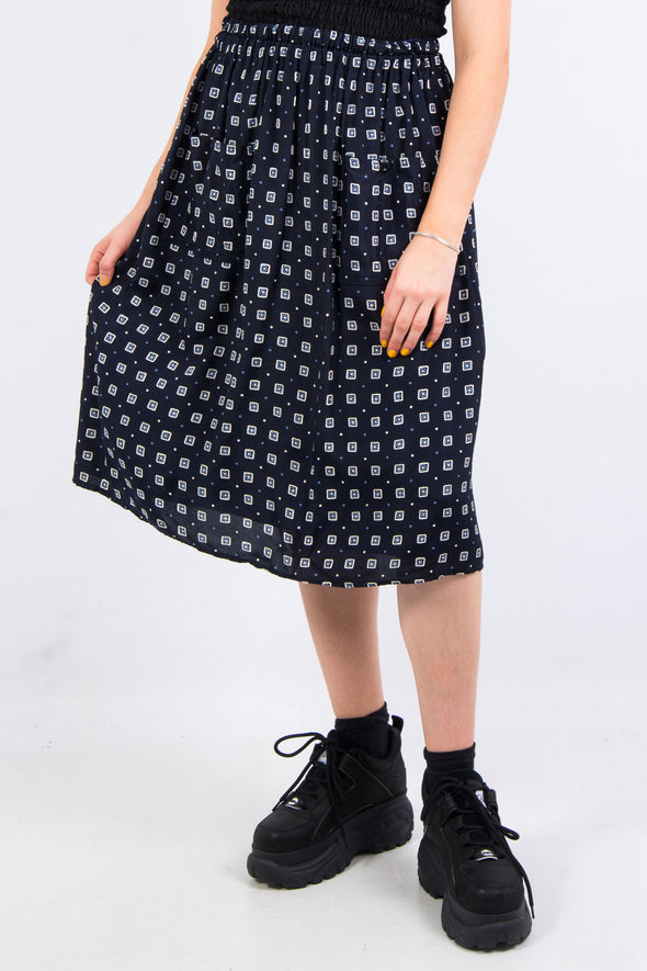 Vintage 90's Geometric Midi Skirt