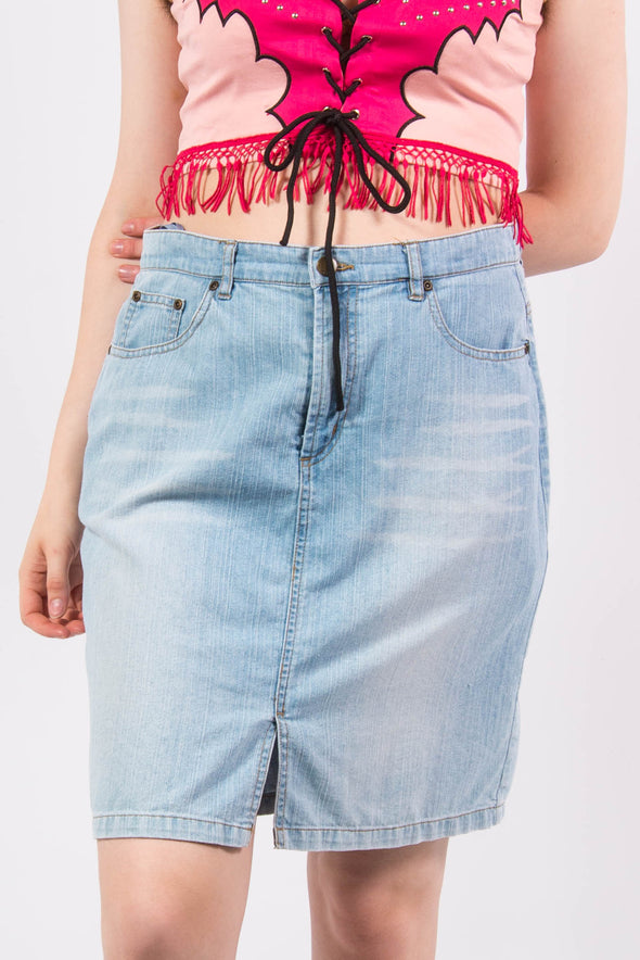 Vintage 90's Denim High Waist Skirt