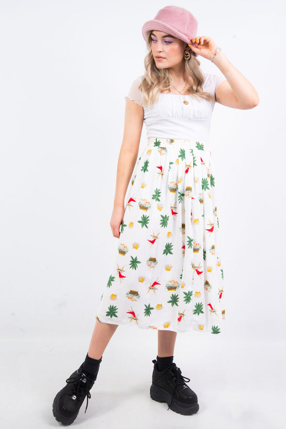 Vintage 90's Floral Fairy Print Skirt