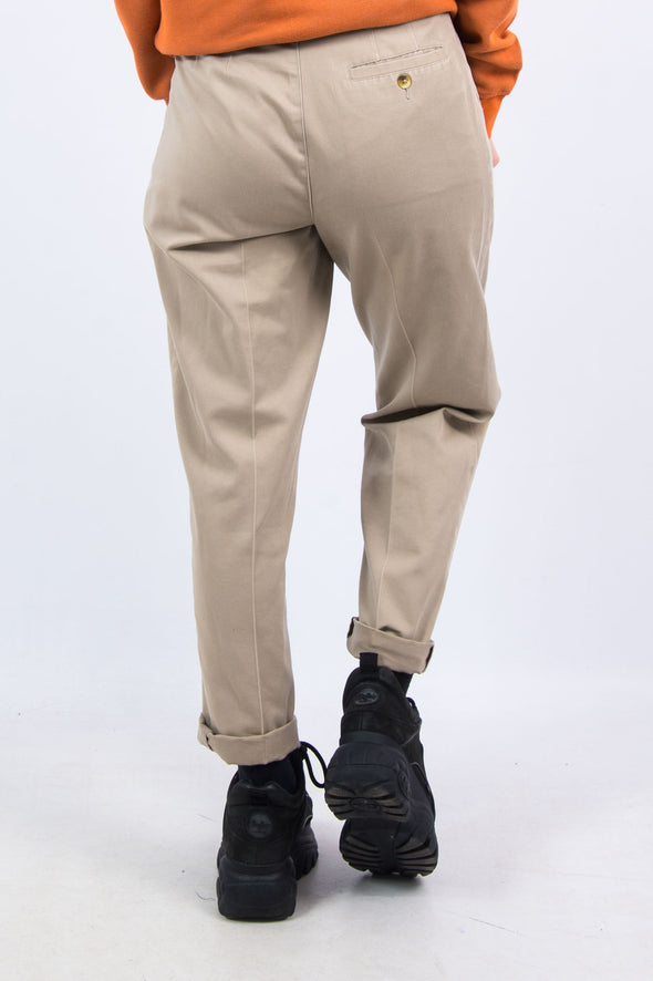 Vintage 90's Beige High Waisted Trousers