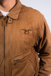 Vintage 90's Brown Suede Leather Jacket