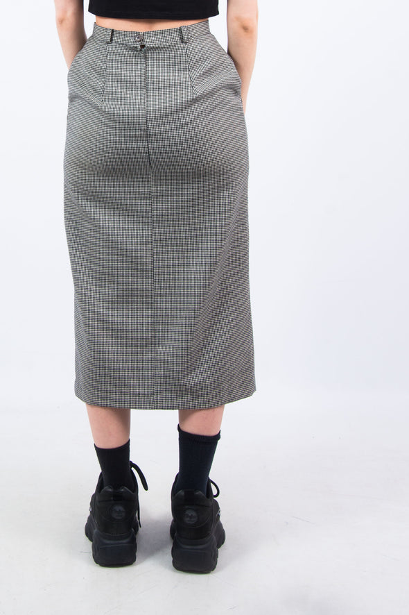 Vintage 80's Houndstooth Maxi Skirt