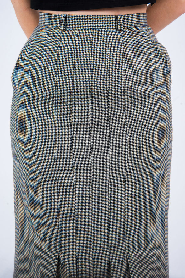 Vintage 80's Houndstooth Maxi Skirt