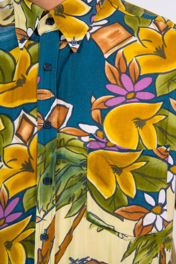 Vintage Floral Pattern Floral Shirt
