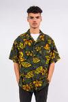 Vintage Floral Leaf Pattern Hawaiian Shirt