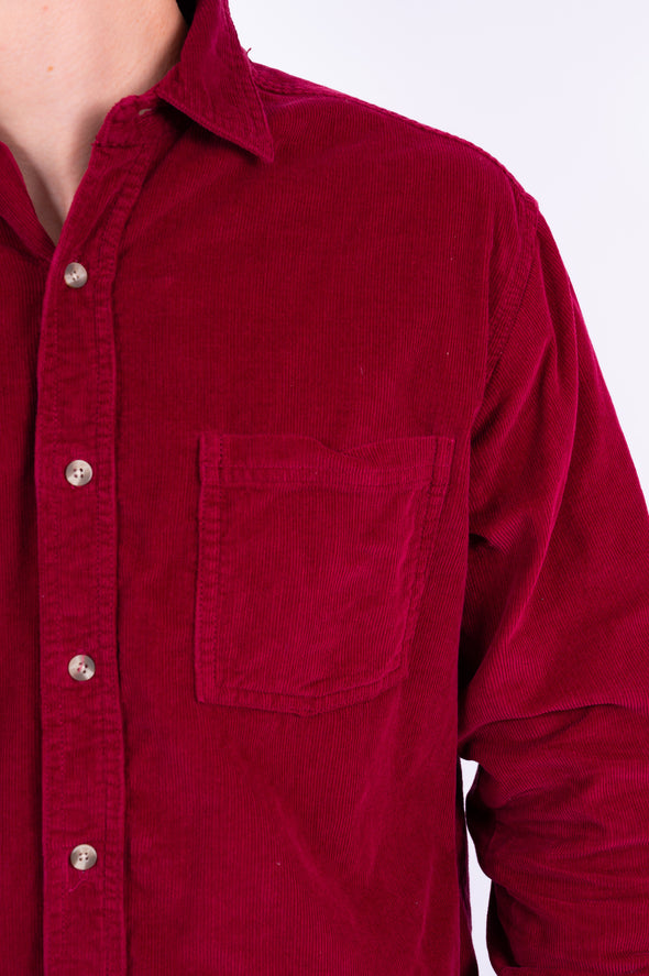 90's Vintage Red Cord Shirt