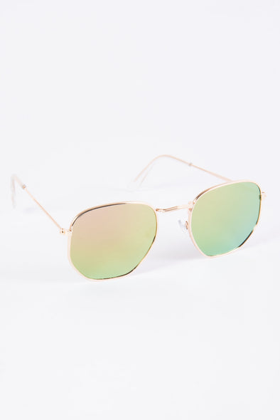 Toni Pink & Green Two Tone Sunglasses