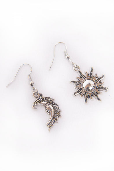 90's Sun & Moon Earrings