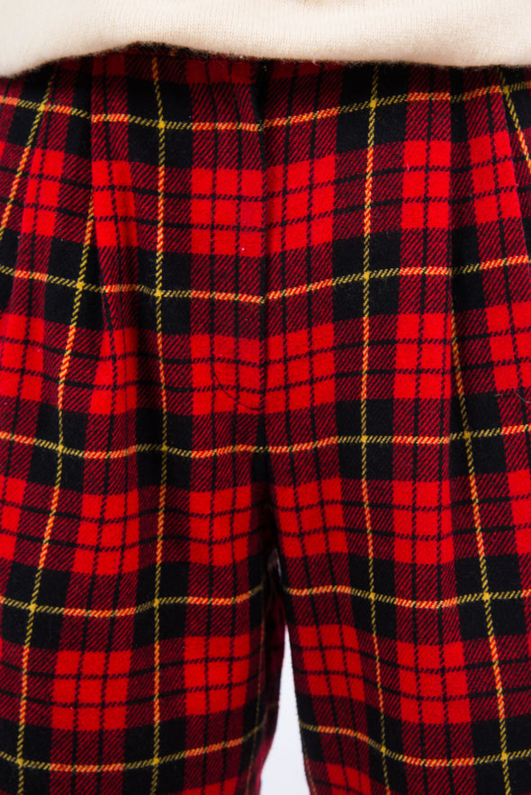 Vintage 90's High Waist Tartan Shorts