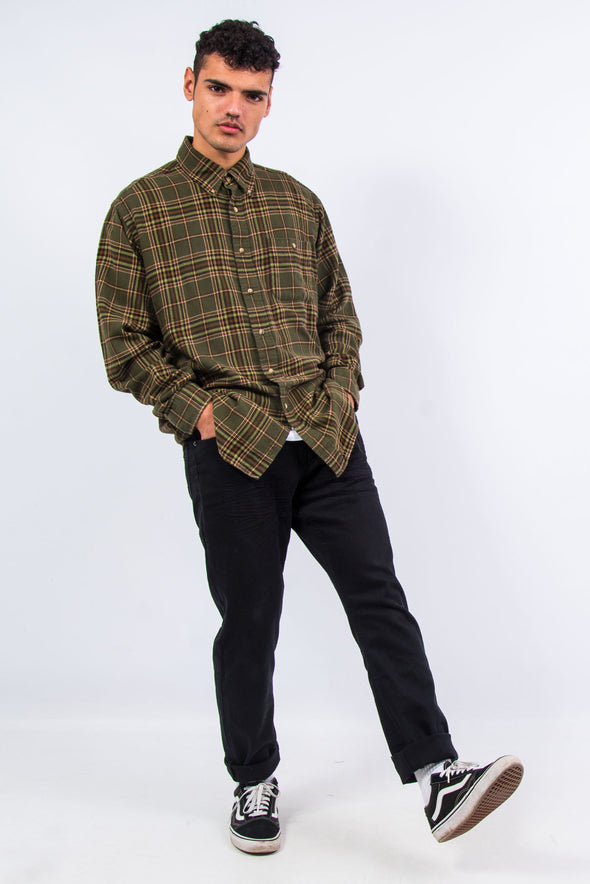 90's Grunge Check Flannel Shirt