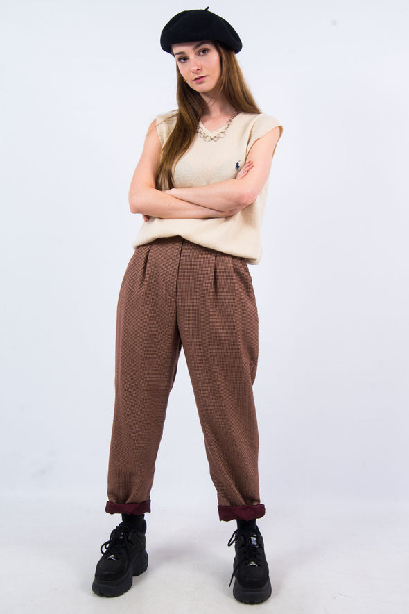 Vintage 90's Houndstooth Wool Trousers