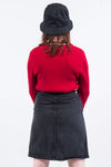 Vintage 90's Black Denim Mini Skirt