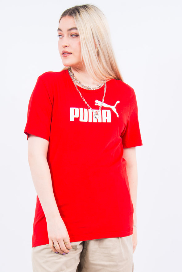 Red Puma Spell Out T-Shirt