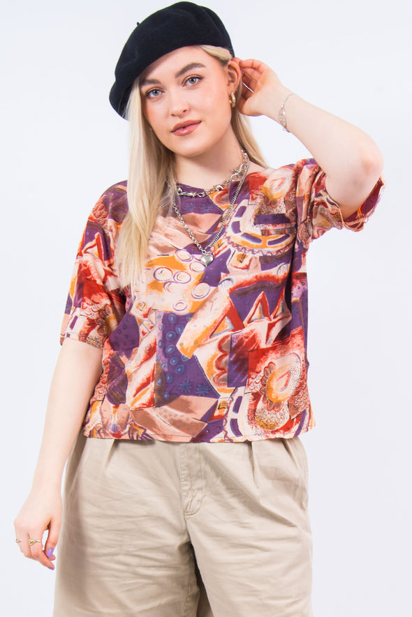Vintage 90's Abstract Blouse Top