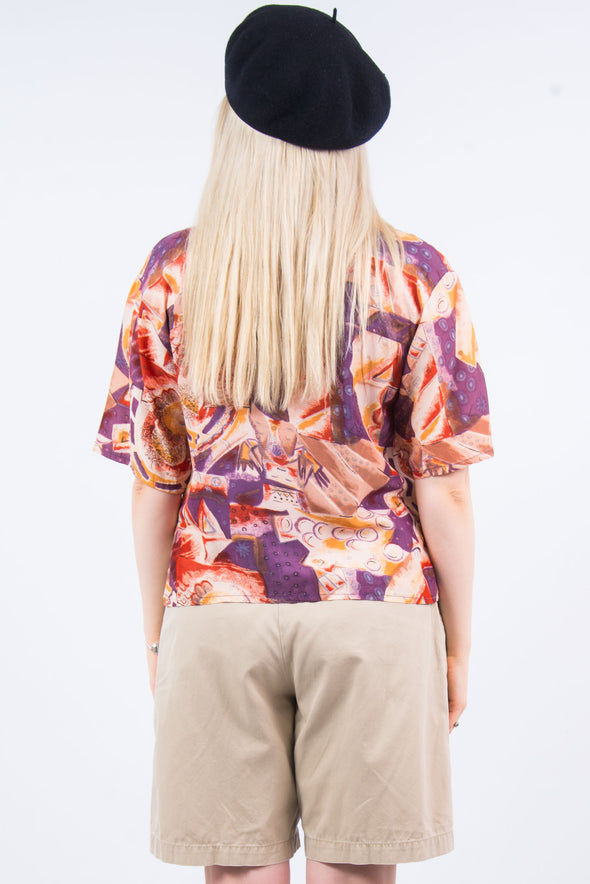 Vintage 90's Abstract Blouse Top
