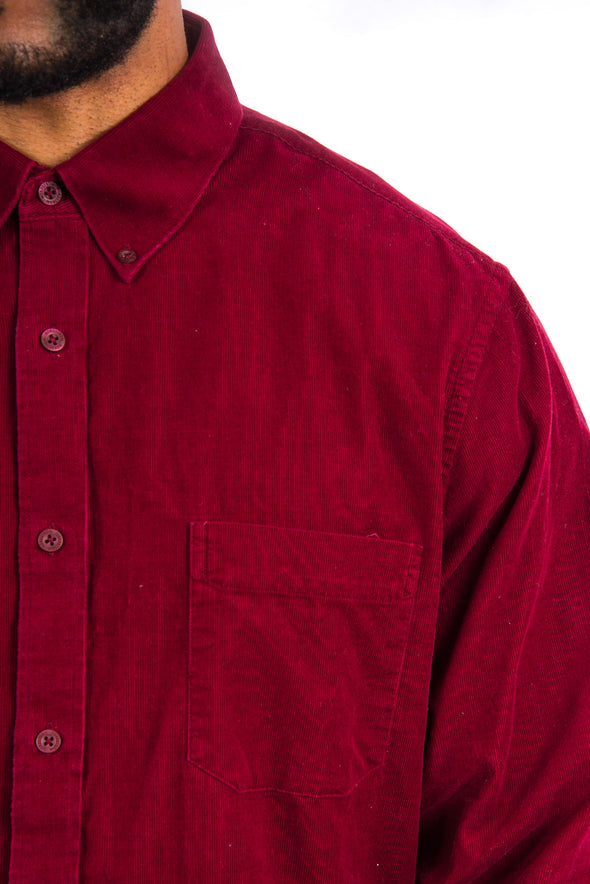 90's Burgundy Cord Shirt