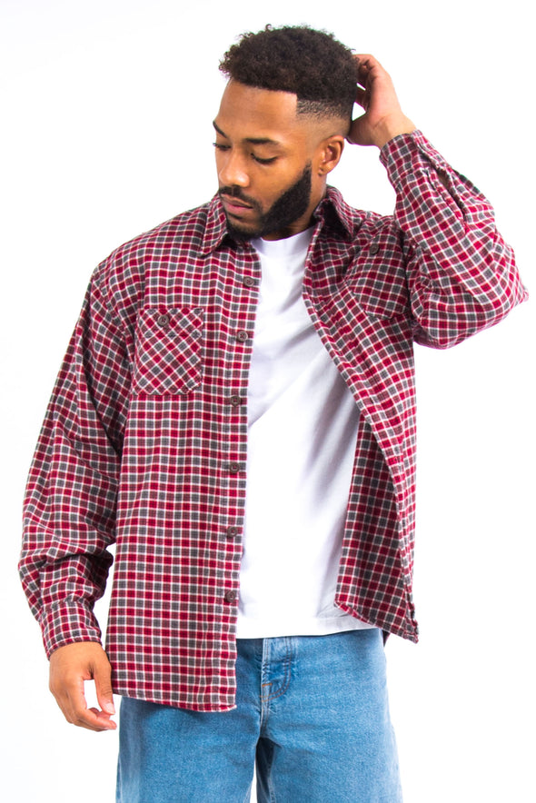 Wrangler Red Checked Flannel Shirt