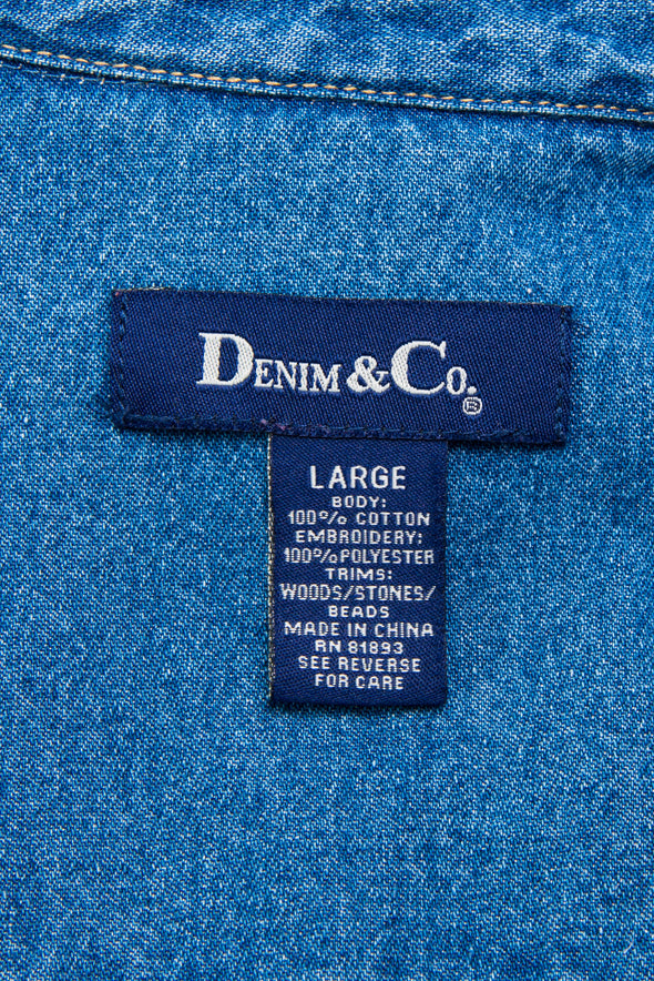 Vintage 00's Beaded Denim Jacket
