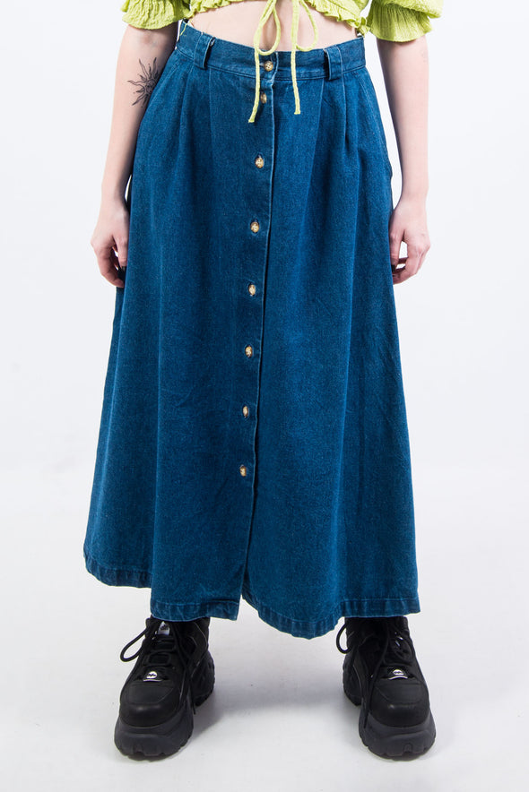 Vintage 90's Denim Midi Skirt