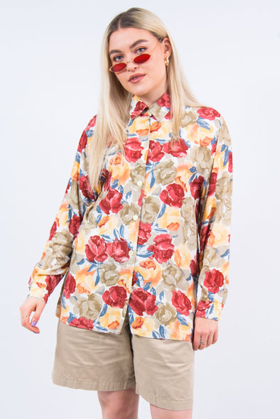Vintage 90's Floral Print Shirt