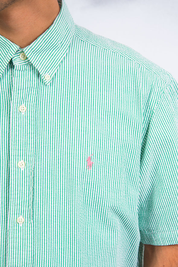 Ralph Lauren Green Seersucker Shirt