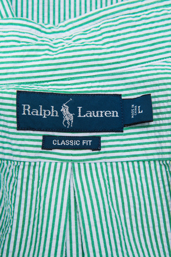 Ralph Lauren Green Seersucker Shirt